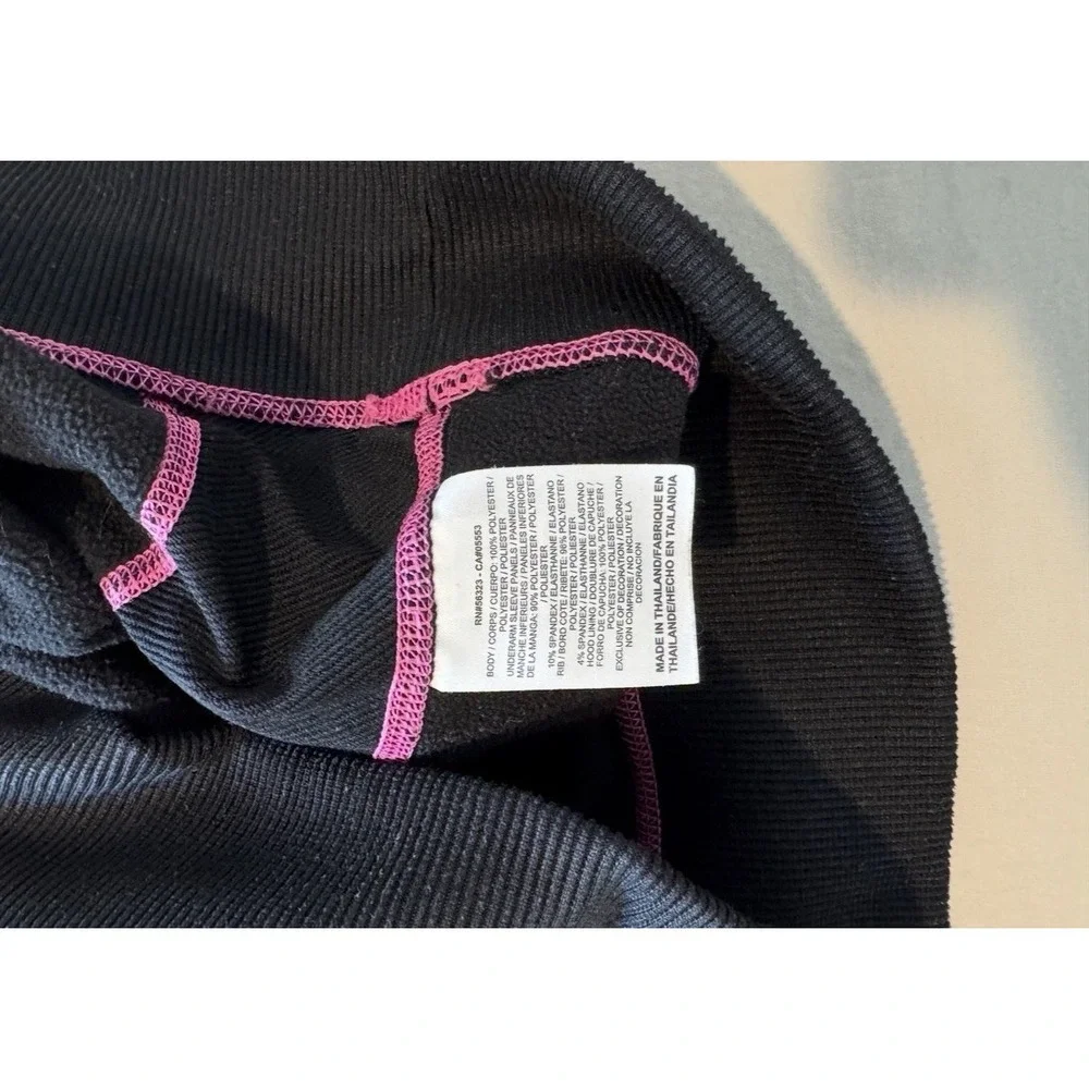 Nike Therma-fit‎ Hooded Pullover Jacket Hoodie Girls Medium M Black Pink